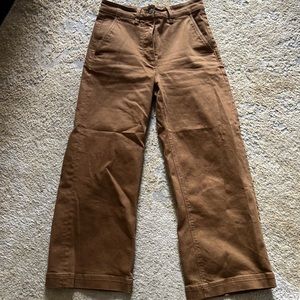 Brown Everlane Wide Crop Leg Pant